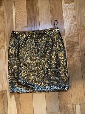 H&M Gold Sequin Mini Skirt